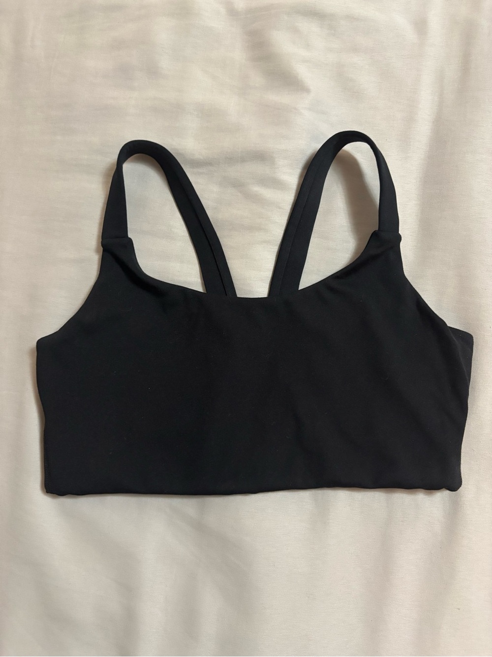girlfriend collective Black Seamless Double-Strap Sports Bralette